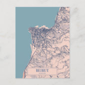 Beirut Lebanon Breezy City Map Travel ポストカード (正面)