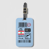 Beirut Lebanon travel ticket ラゲッジタグ (正面縦)