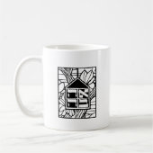 Beit Ahaversaryの白黒マグ コーヒーマグカップ (左)