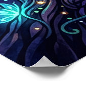 Bejeweled Chameleon Design Wall Poster ポスター (角)