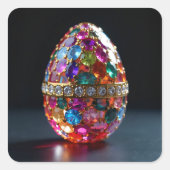 Bejeweled Easter Egg スクエアシール (正面)