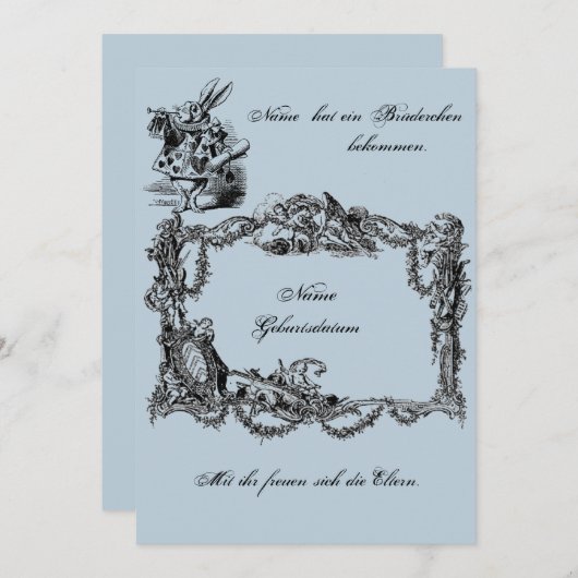 Bekanntgabe zur Geburt – Geburtskarte 招待状 (正面/裏面)
