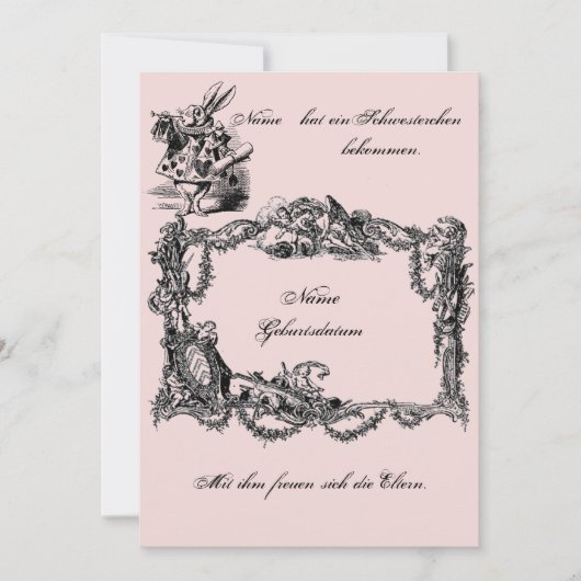 Bekanntgabe zur Geburt – Geburtskarte 招待状 (正面)