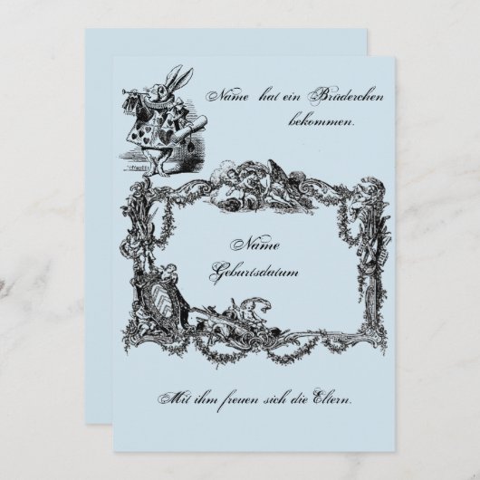 Bekanntgabe zur Geburt – Geburtskarte 招待状 (正面/裏面)