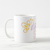 "BeKind2Yourself"の白いマグ コーヒーマグカップ (左)