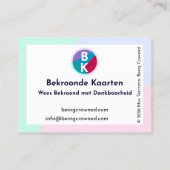 Bekroonde Kaarten 名刺 (裏面)