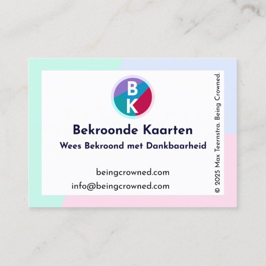 Bekroonde Kaarten 名刺 (裏面)