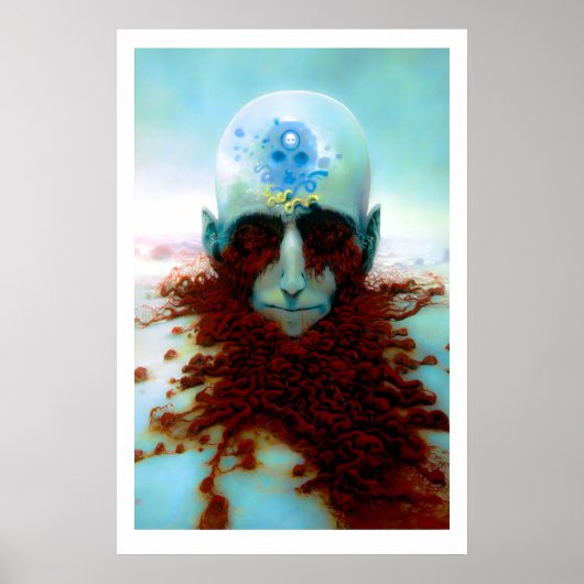 Beksiński Third Eye Art Print Gothic Horror ポスター (正面)