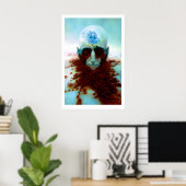 Beksiński Third Eye Art Print Gothic Horror ポスター (ホームオフィス)