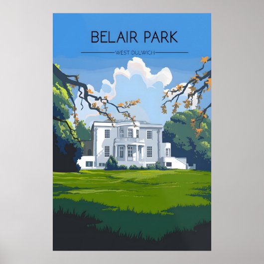 Belair Park West Dulwich London Travel Poster ポスター (正面)