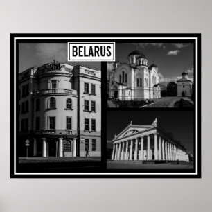 Belarus Беларусь Minsk Polatsk Architecture Poster ポスター