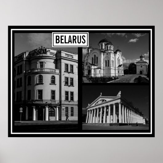 Belarus Беларусь Minsk Polatsk Architecture Poster ポスター (正面)