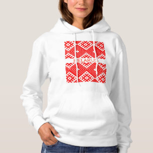 Belarus л е Pattern бフード付きスウェットシャツ パーカ
