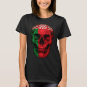 Belarus Flag Skull Belarusian Roots Proud Patrioti Tシャツ (正面)