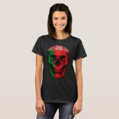 Belarus Flag Skull Belarusian Roots Proud Patrioti Tシャツ (正面フル)