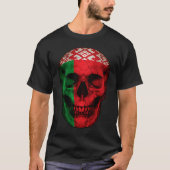 Belarus Flag Skull Belarusian Roots Proud Patrioti Tシャツ (正面)