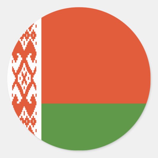 Belarus Flag Total Coverage  ラウンドシール (正面)