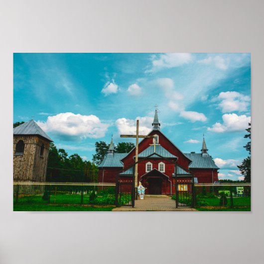 Belarus Porechye Parecca Architecture Catholic  ポスター (正面)