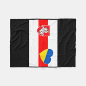 Belarus Stand With Ukraine Belarusians Support Ukr フリースブランケット (正面(横))