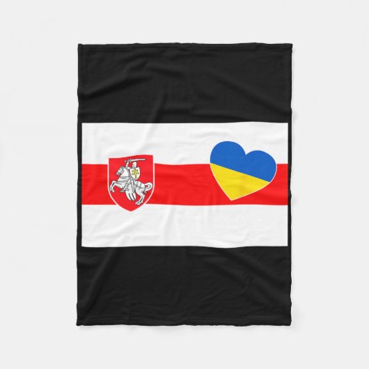 Belarus Stand With Ukraine Belarusians Support Ukr フリースブランケット (正面)