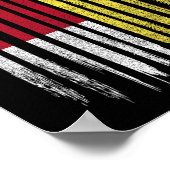 Belarus Ukraine Belarusian Ukrainian Flag  ポスター (角)