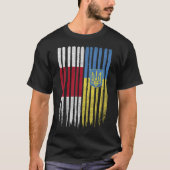Belarus Ukraine Belarusian Ukrainian Flag  Tシャツ (正面)