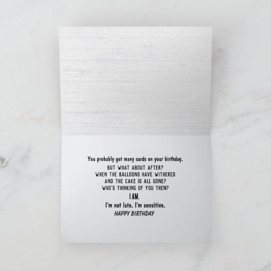 BELATED辞書の誕生日 カード (内部)