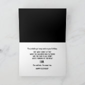 BELATED Birthday Dictionary Definition  カード (内部)