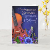 Belated Birthday Wishes For String Musician カード (黄色い花)