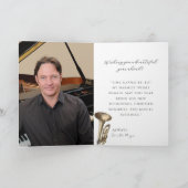 Belated Birthday with Trumpet Music Theme Card カード (内部)