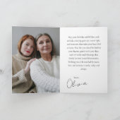 Belated Minimalist Modern Photo Daughter-in-law カード (内部)