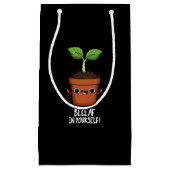 Beleaf In Yourself おもしろい Plant Pun Dark BG スモールペーパーバッグ (正面)