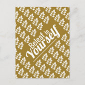 Beleaf in Yourself、白い葉 ポストカード (正面)