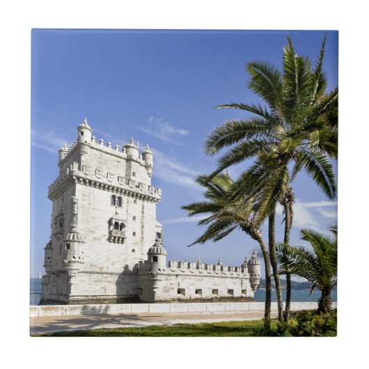Belem Tower photo, Lisbon，ポルトガル タイル (正面)