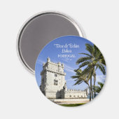 Belem Tower photo, Lisbon，ポルトガル マグネット (正面/裏面)