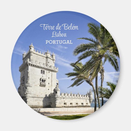 Belem Tower photo, Lisbon，ポルトガル マグネット (正面)
