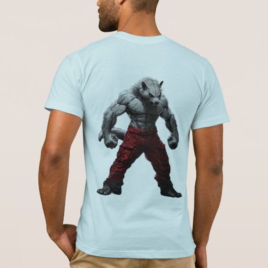 Belette musclée 🐾 design intense tシャツ (裏面)
