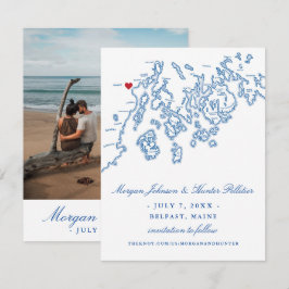 Belfast Maine Photo Save the Date - Penobscot Bay セーブザデート