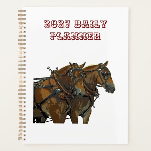Belgian Draft Horse Daily Planner プランナー手帳 (正面)