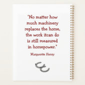 Belgian Draft Horse Daily Planner プランナー手帳 (裏面)