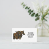 Belgian Draft Horse Team Business Cards 名刺 (スタンド正面)