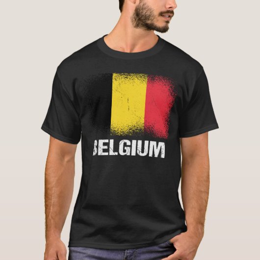 Belgian Flag Belgium Tシャツ (正面)