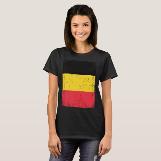 Belgian Flag Belgium Tシャツ (正面フル)