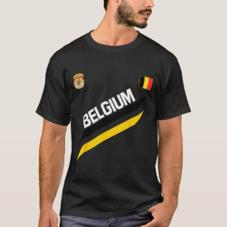 Belgian Football Soccer Ball Travel Jersey Allez L Tシャツ
