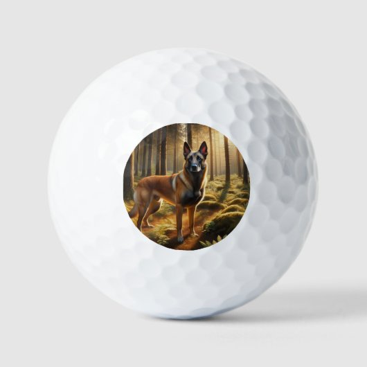 Belgian Malinois ゴルフボール (正面)