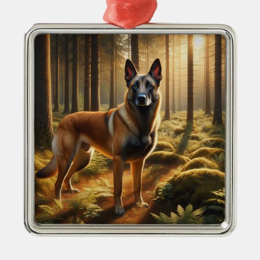 Belgian Malinois メタルオーナメント (正面)