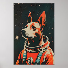 Belgian Malinois Astronaut Poster, Belgian ポスター