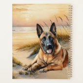 Belgian Malinois Dog Coastal Beach Cove プランナー手帳 (裏面)