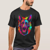 Belgian Malinois Dog DJ Festival Tシャツ (正面)