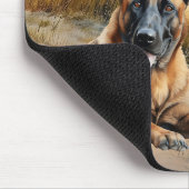 Belgian Malinois Dog Lover Sandy Beach マウスパッド (コーナー)